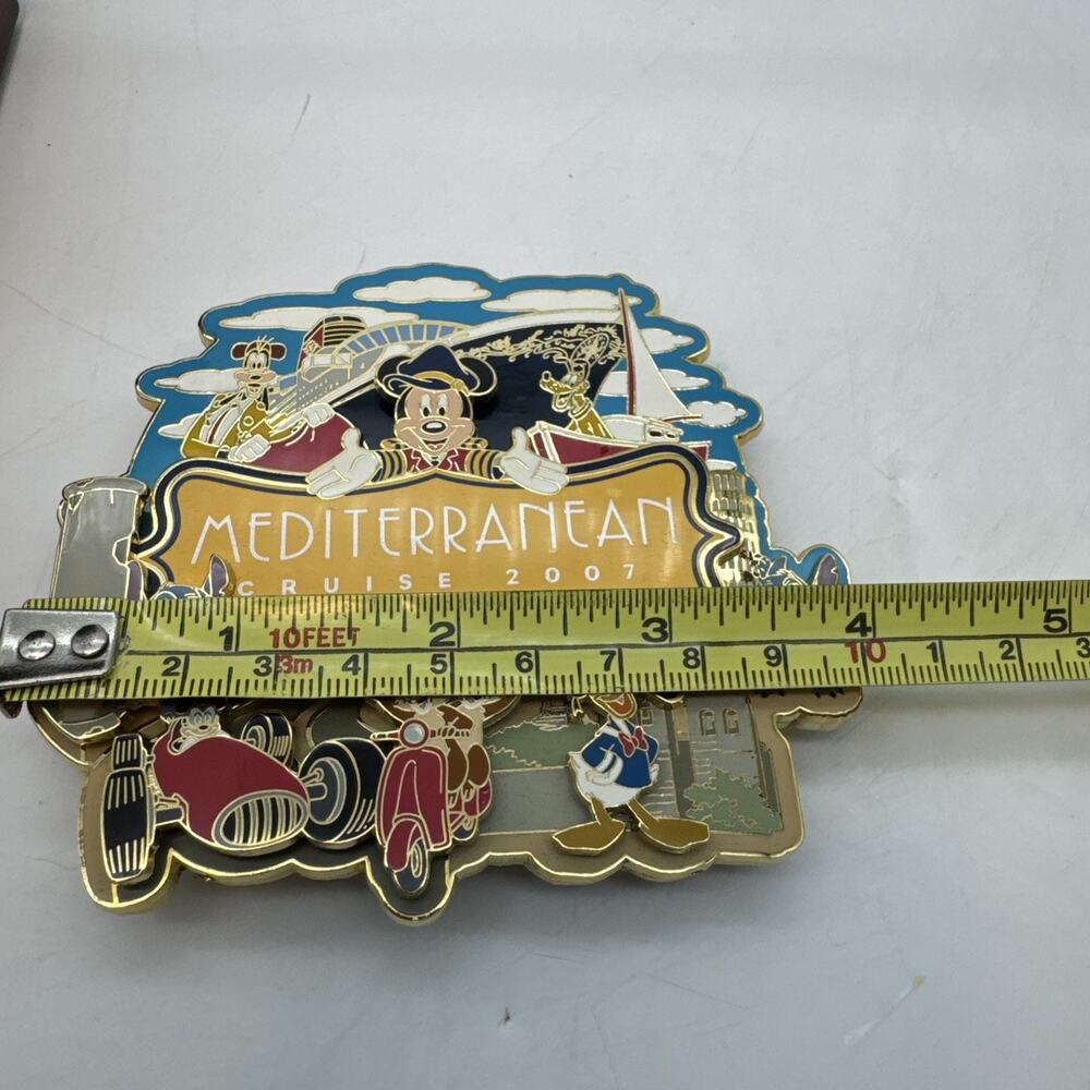 Disney Cruise Line DCL Disney Magic Mediterranean 2007 Jumbo Pin In Wooden Box - Picture 7 of 14